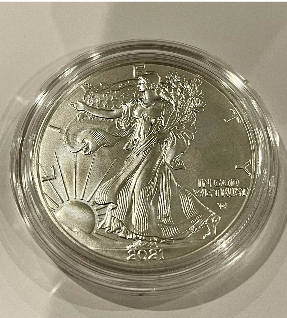 2021 W  SILVER EAGLE PROOF DOLLAR US Mint Coin with Box and COA SM141 - Cool Coins & Notes