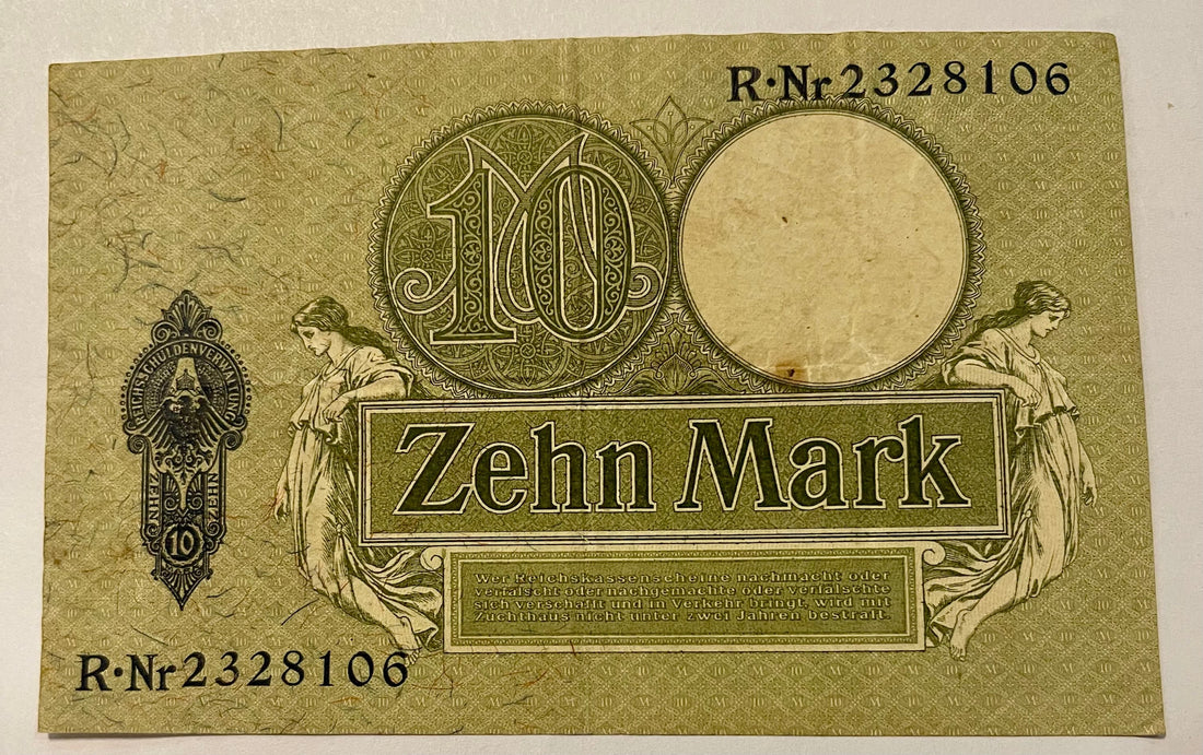 Germany 10 Mark Banknote, 1906, P-9, Used