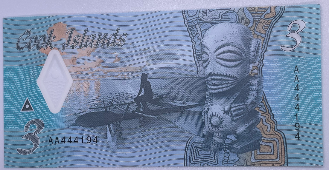 COOK ISLANDS 3 Dollars Polymer 2021 P11 UNC World Paper Money UNC Currency P11 - Cool Coins & Notes