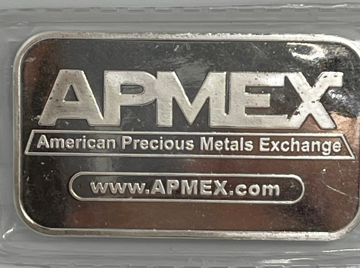 (1) 1 Troy Ounce .999 AG Fine Silver Bar ~ Apmex sealed - Cool Coins & Notes