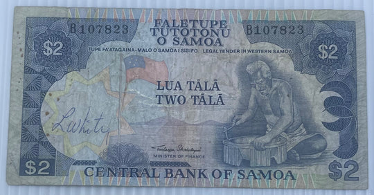 Samoa 1985 2 Tala P-25 Circulated World Banknote