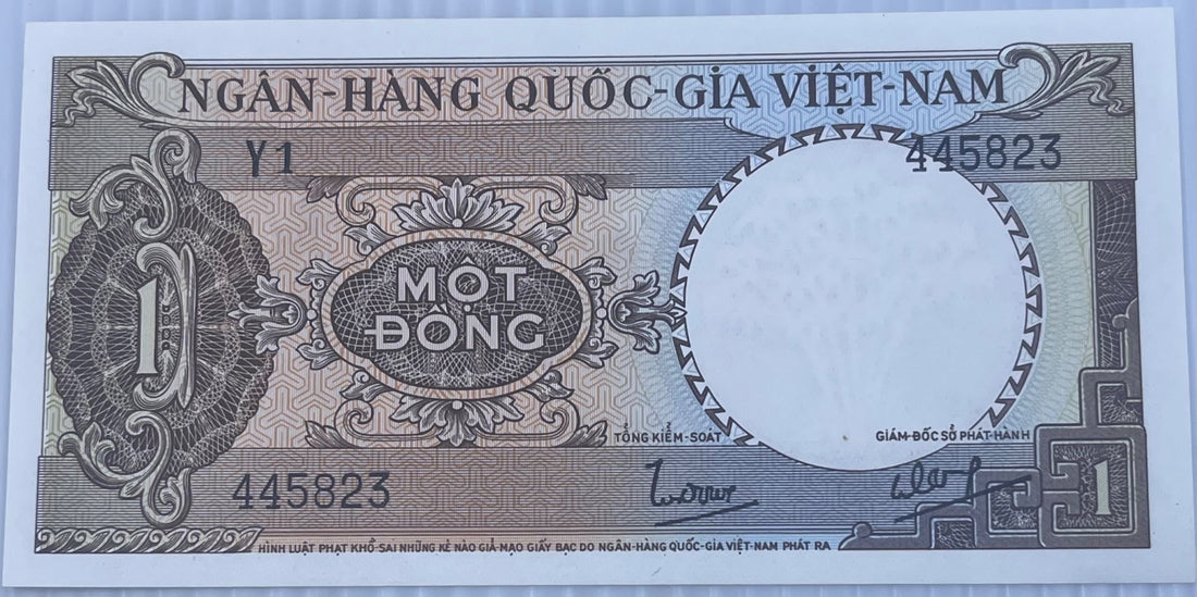 Vietnam 1964 1 Dong P-15 UNC World Banknote Note Shown — front