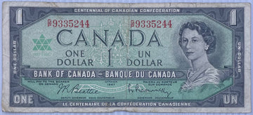 Canada 1967 1 Dollar P-84a Circulated World Banknote — front
