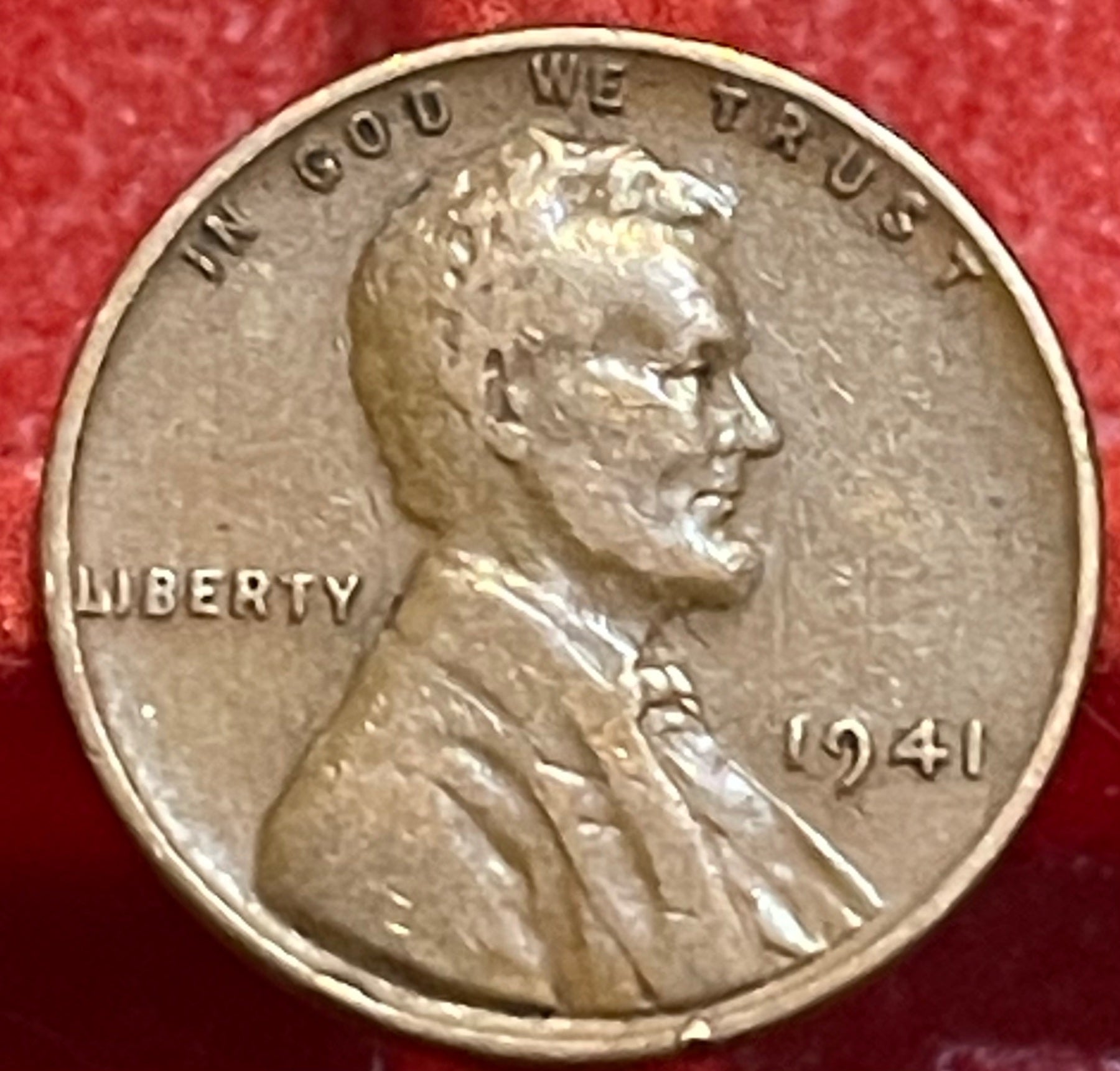United States 1941 1 Cent KM-132 Circulated United States Coin — front
