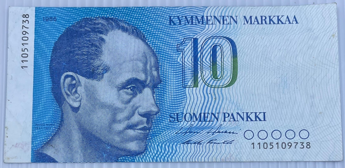 Finland 1986 10 Markkaa P-116 Circulated World Banknote Note Shown — front