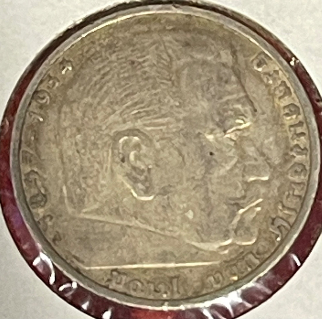 Germany 1936 A 5 Reichsmark Circulated World Coin P-KM-94 Circulated World Coin Item Shown — front