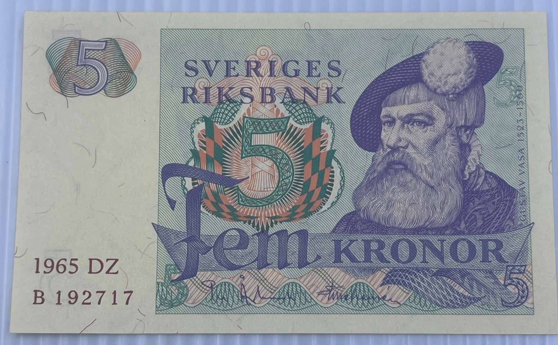 Sweden 1965 5 Kronor P-51 UNC World Banknote — front