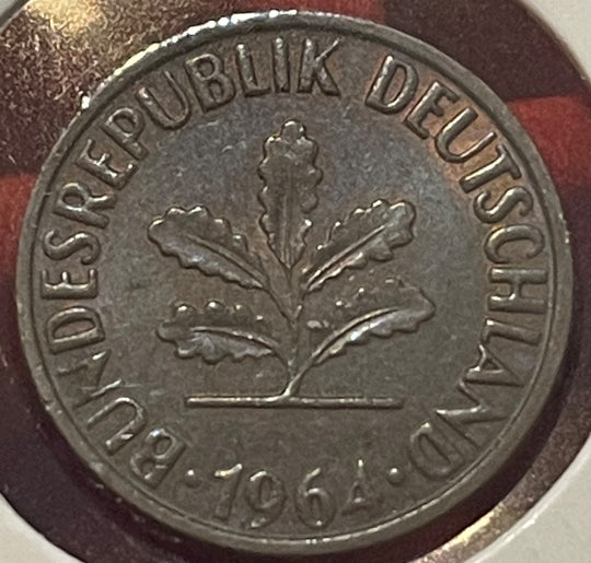 Germany 1964 F 2 Pfennig KM-106 Circulated World Coin