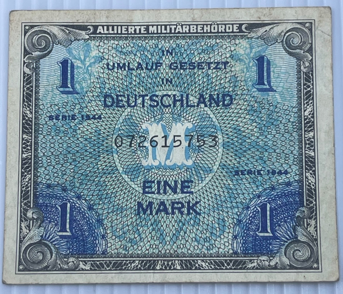 Germany Serie 1944 1 Mark P-194 Circulated World Banknote Note Shown — front