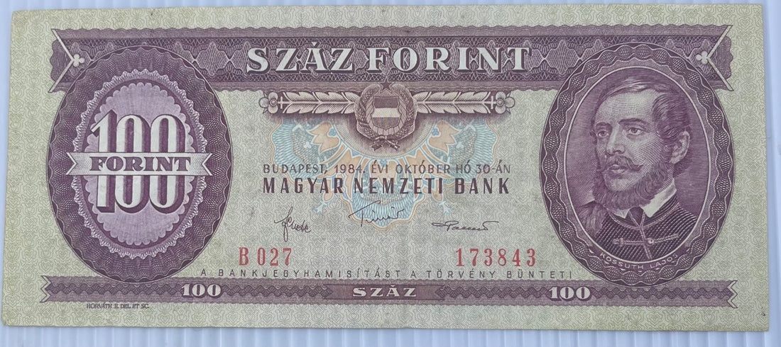 Hungary 1984 100 Forint Circulated World Banknote Note Shown — front