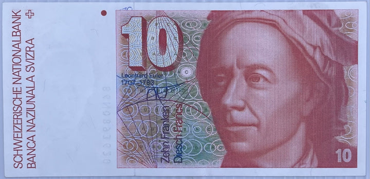 Switzerland 1979 10 Francs Uncirculated World Banknote Note Shown — front