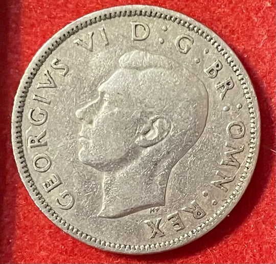 United Kingdom 1948 Two Shillings Pound Sterling (pre-decimal) KM-861 Circulated World Coin Item Shown