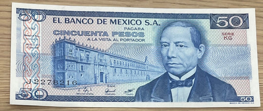 Mexico 1981 50 Pesos P-73 UNC World Banknote