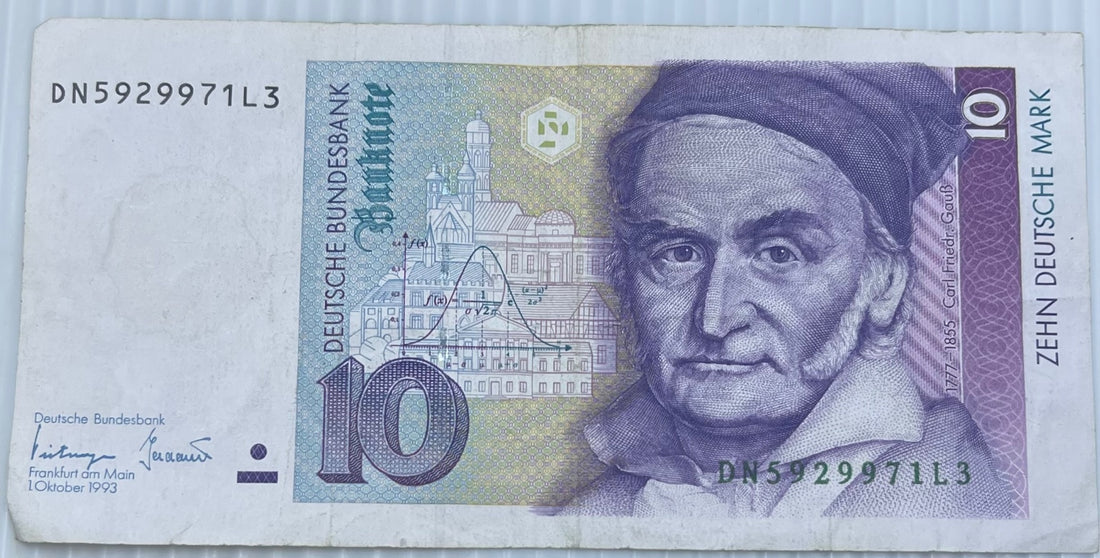 Germany 1993 10 Mark P-39 Circulated World Banknote — front
