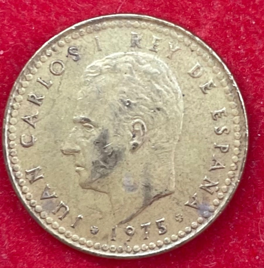 Spain 1975 1 Peseta Peseta (ESP) KM-796 Circulated World Coin Item Shown — front