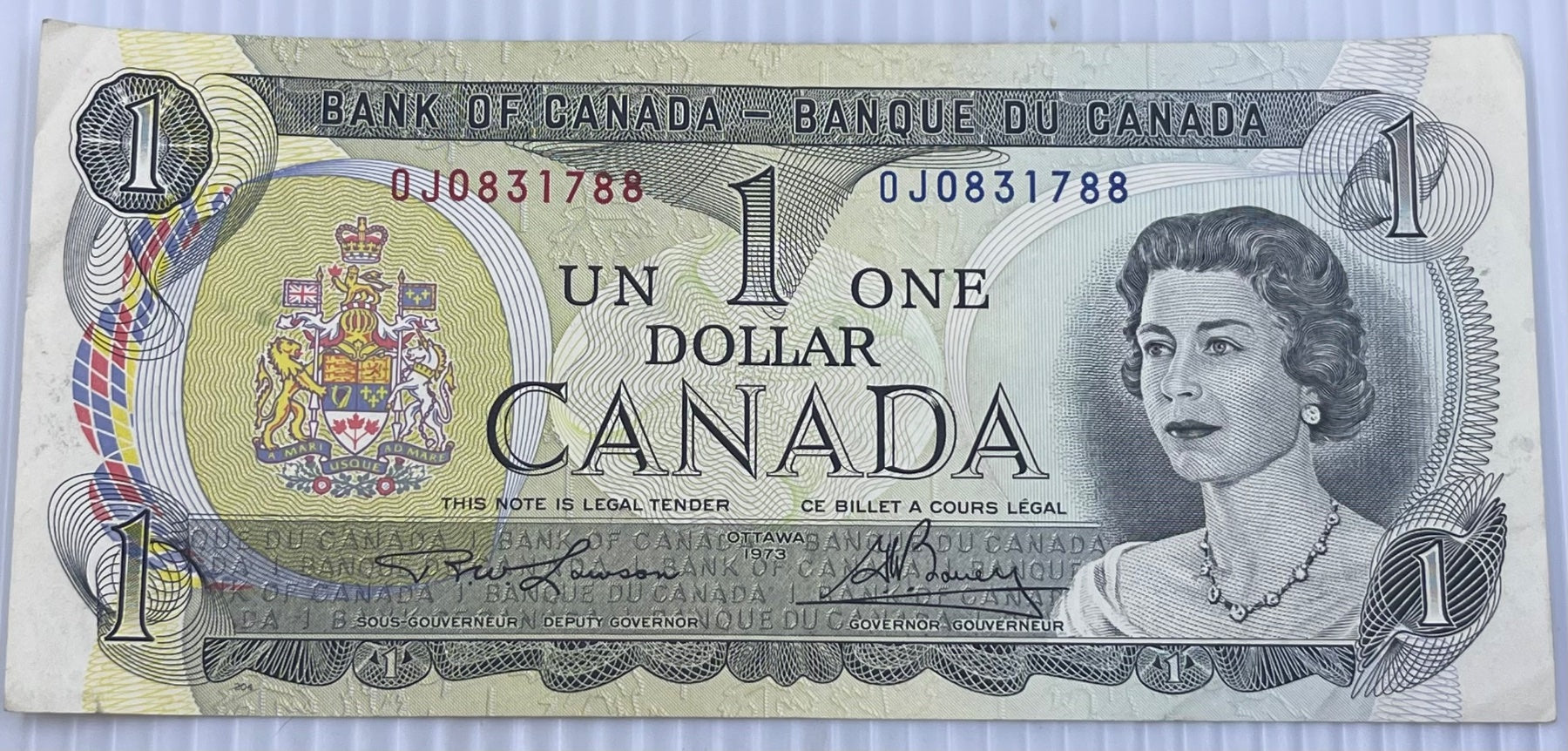 Canada 1973 1 Dollar P-85 Circulated World Banknote — front