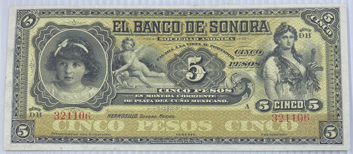 Mexico 1897 5 Pesos P-S419r UNC World Banknote Note Shown — front