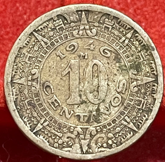 Mexico 1946 MO 10 Centavos KM-432 Circulated World Coin