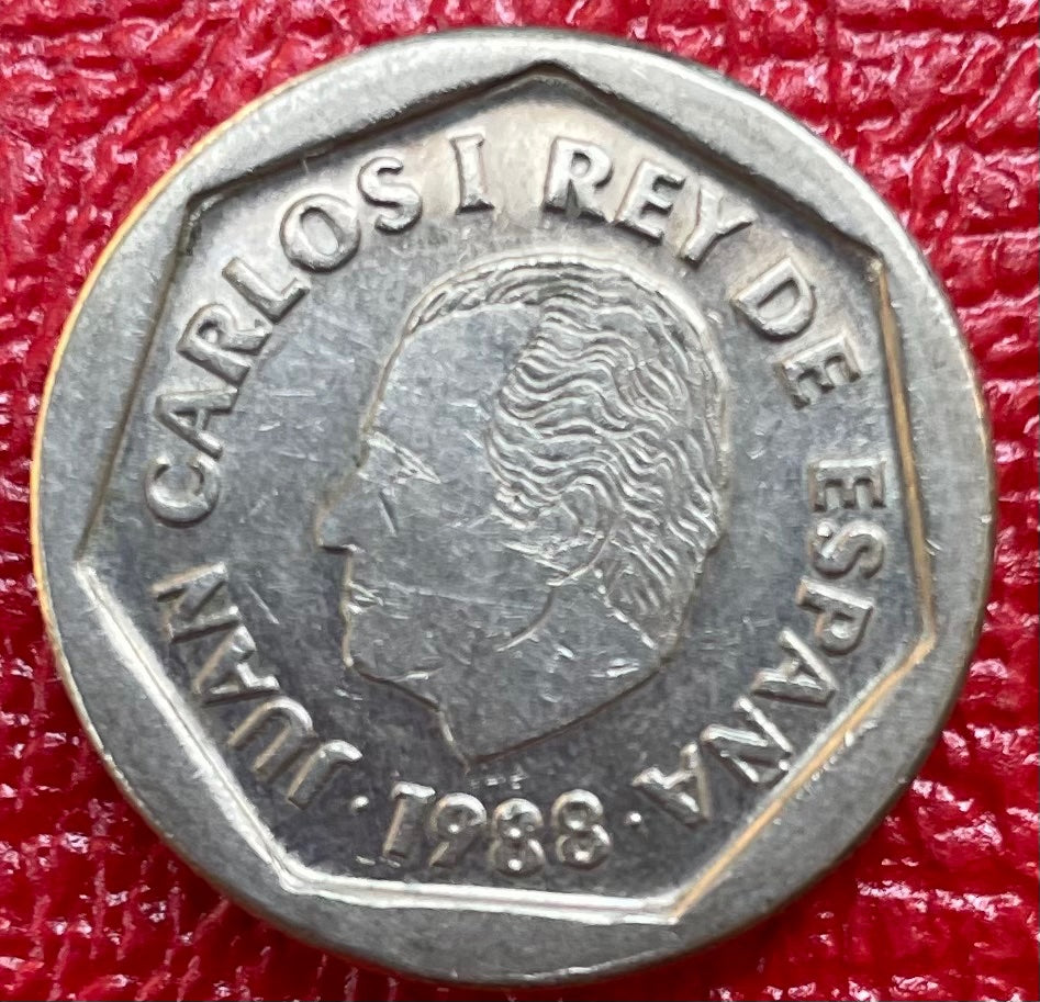 Spain 1988 200 pesetas Circulated World Coin Item Shown — front