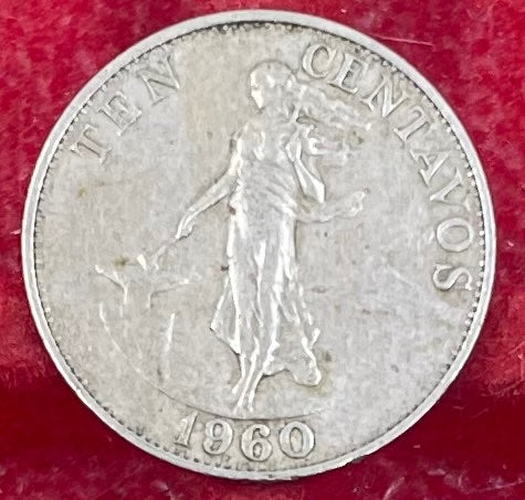 Philippines 1960 10 Centavos KM-188 Circulated World Coin