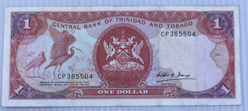 Trinidad and Tobago 1985 1 Dollar P-36 Circulated World Banknote — front