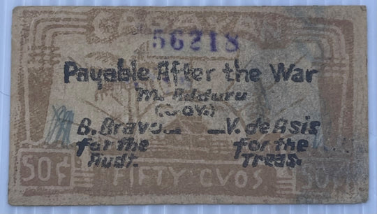 Philippines 1942 50 Centavos P-S185 Circulated World Banknote Note Shown