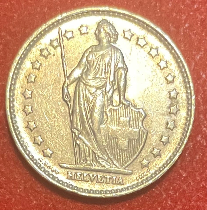 Switzerland 1969 1 Franc Swiss franc (CHF) KM-27 Circulated World Coin From Lot — front