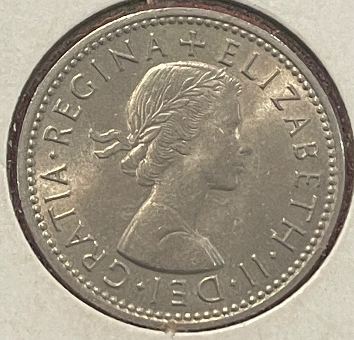 England 1964 One Shilling Circulated World Coin Item Shown — front