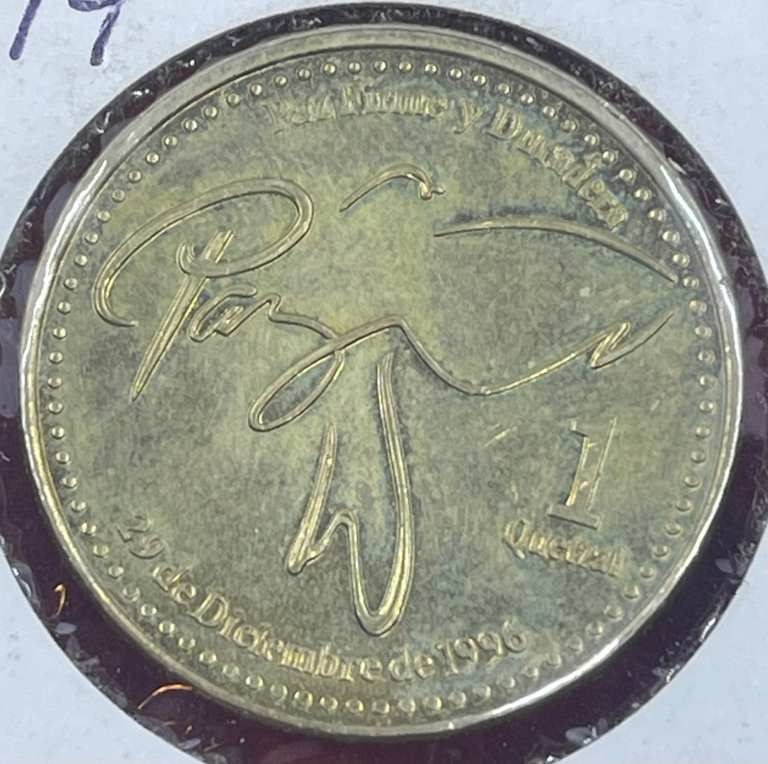 Guatemala 1999 1 Quetzal KM-284 Circulated World Coin Item Shown — front