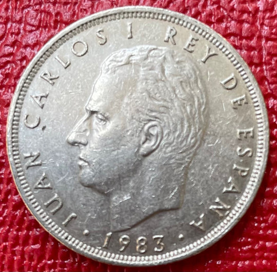 Spain 1983 25 pesetas Circulated World Coin Item Shown