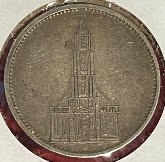 Germany 1934 5 Reichsmark Circulated World Coin P-KM-86 Circulated World Coin Item Shown