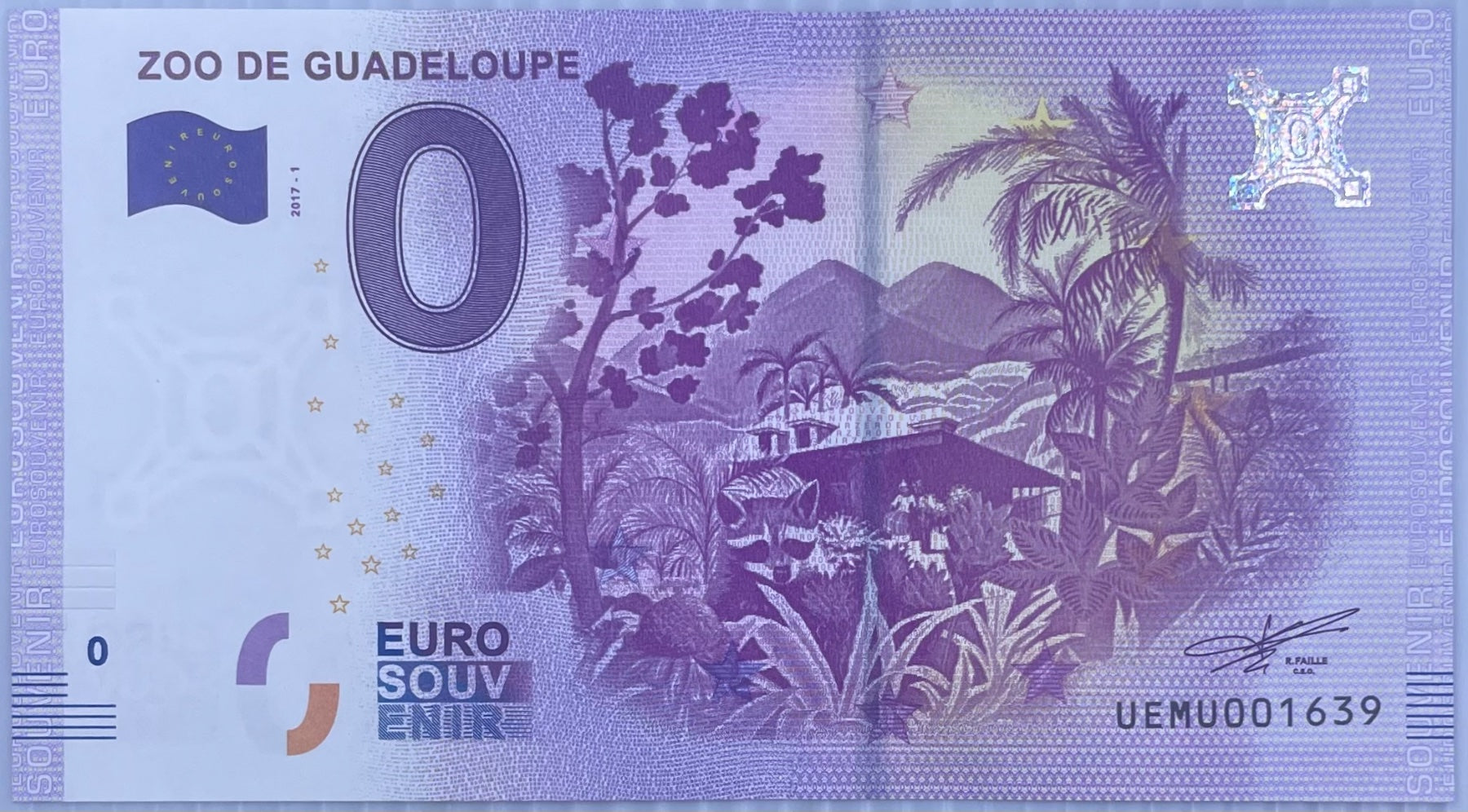 France 2017 0 Euro Souvenir UNC World Banknote — front
