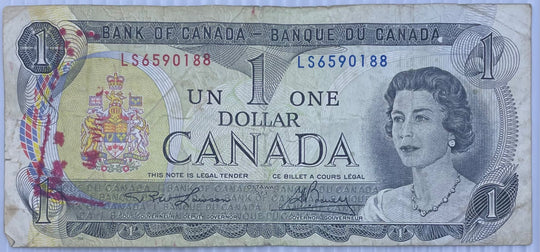 Canada 1973 1 Dollar P-85 Circulated World Banknote