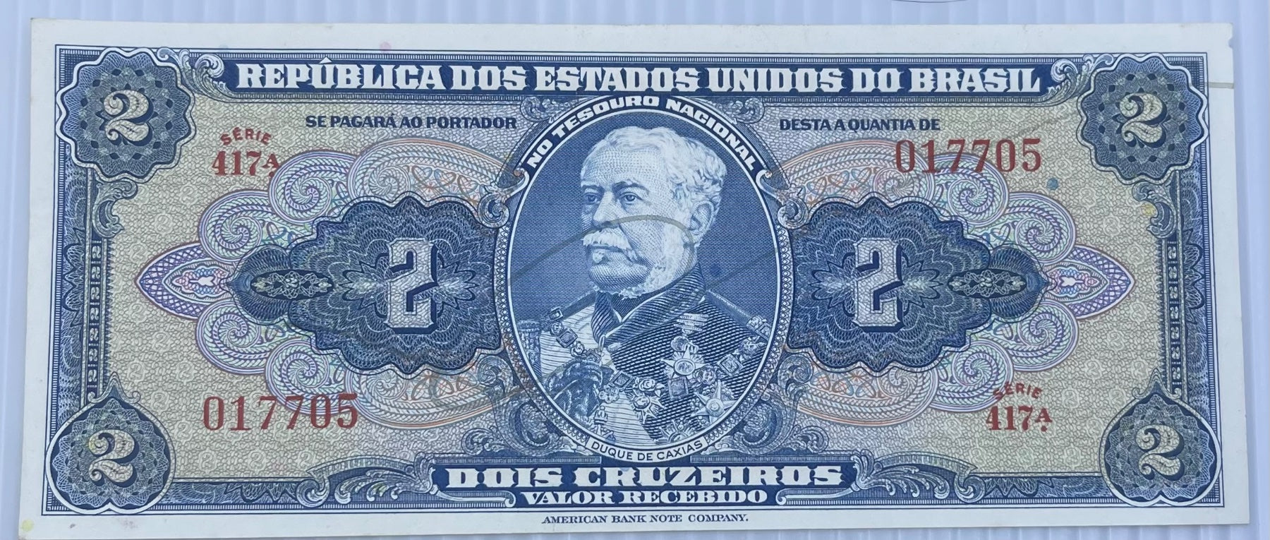 Brazil 1944 2 Cruzeiro P-133 AU World Banknote — front