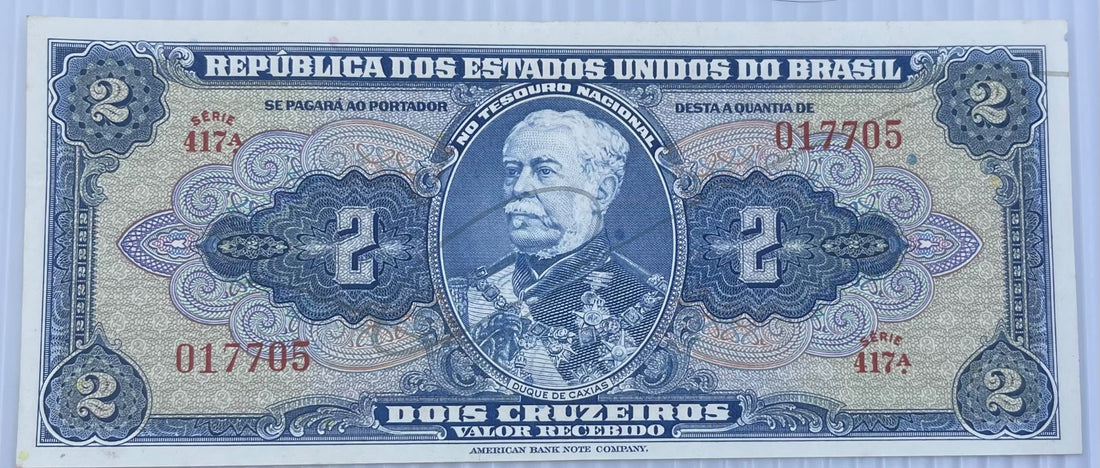 Brazil 1944 2 Cruzeiro P-133 AU World Banknote — front