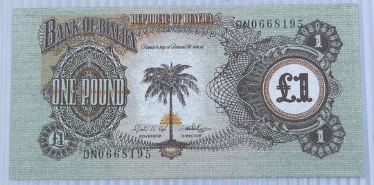 Biafra 1968 1 Pound P-3 UNC World Banknote From Lot