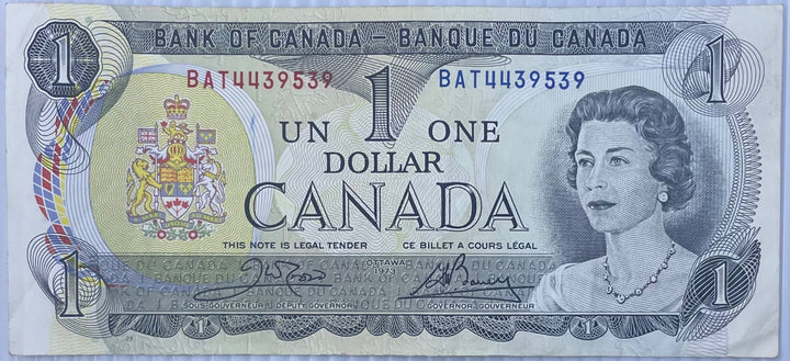 Canada 1973 1 Dollar Canadian Dollar P-85 Circulated World Banknote Note Shown — front