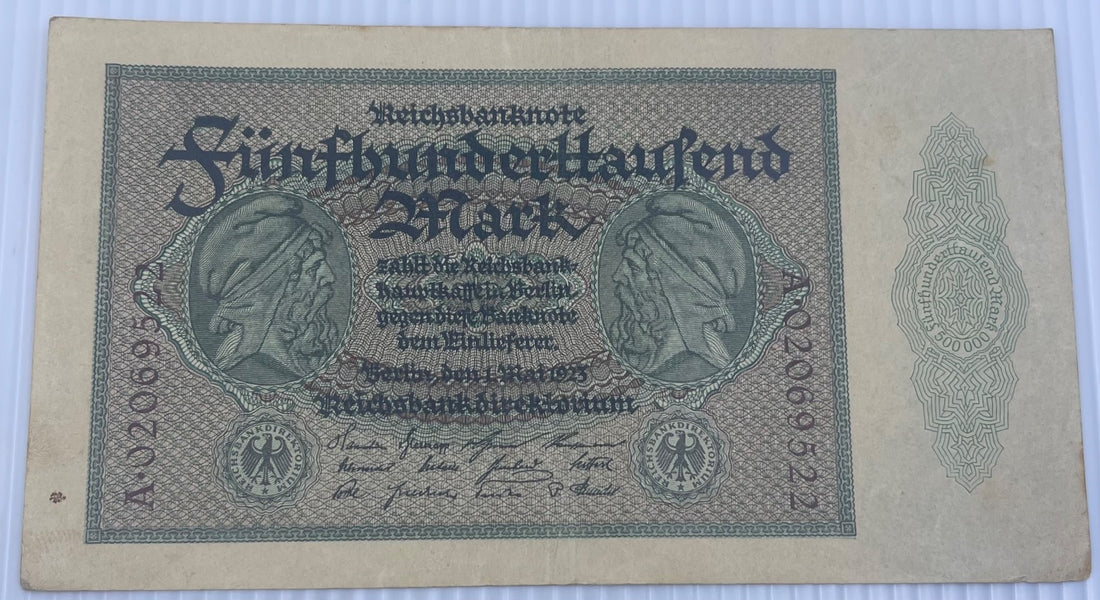 Germany 1923 500000 Mark P-88 Circulated World Banknote — front