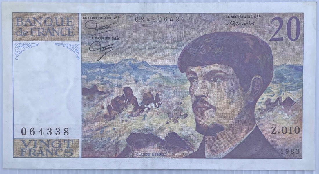 France 1983 20 Francs Uncirculated World Banknote Note Shown — front