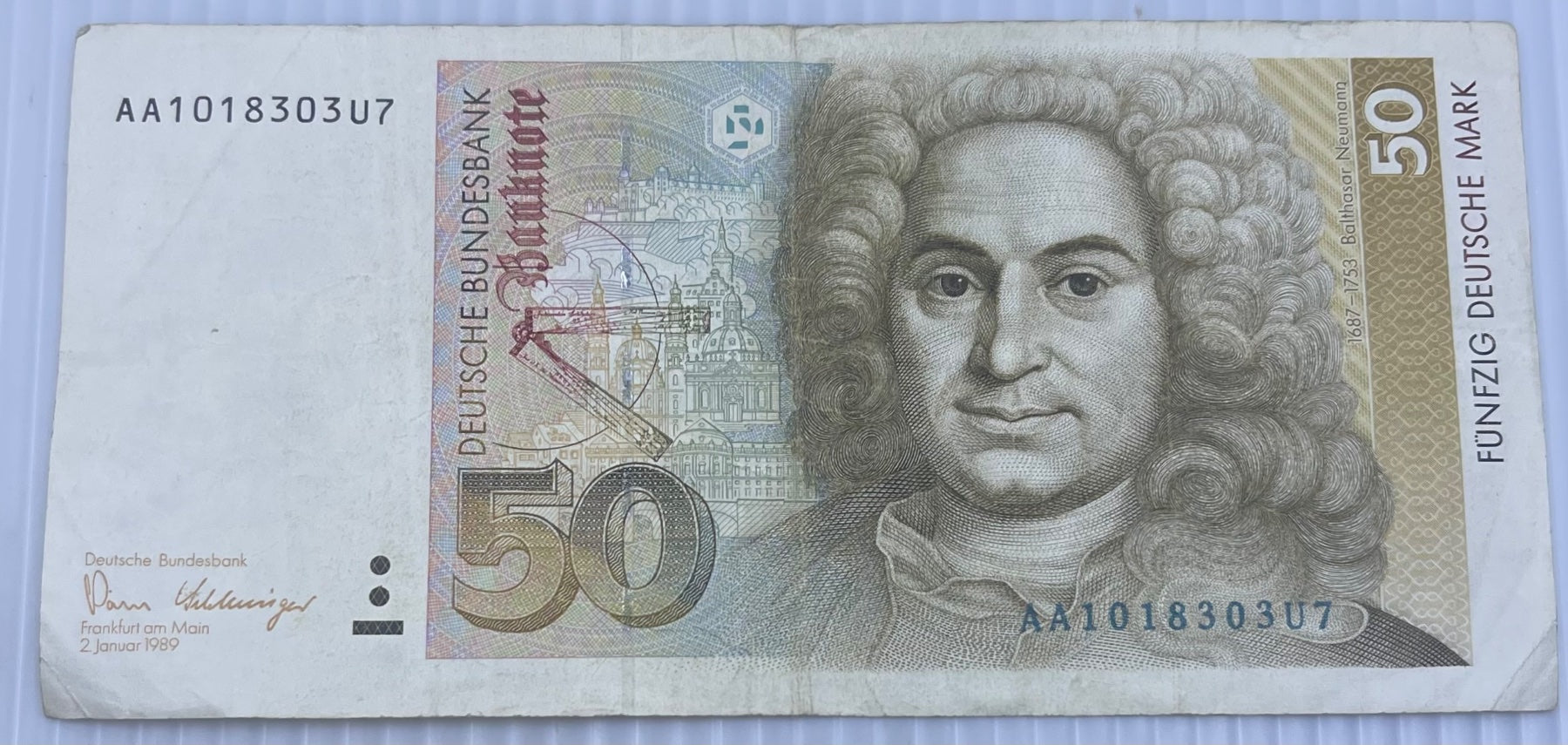 Germany 1989 50 Mark P-40 Circulated World Banknote — front