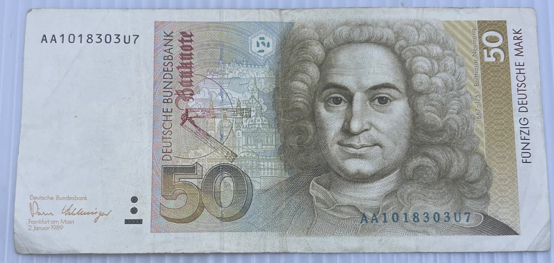 Germany 1989 50 Mark P-40 Circulated World Banknote — front