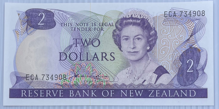 New Zealand 1967 2 Dollars P-169 UNC World Banknote Note Shown — front