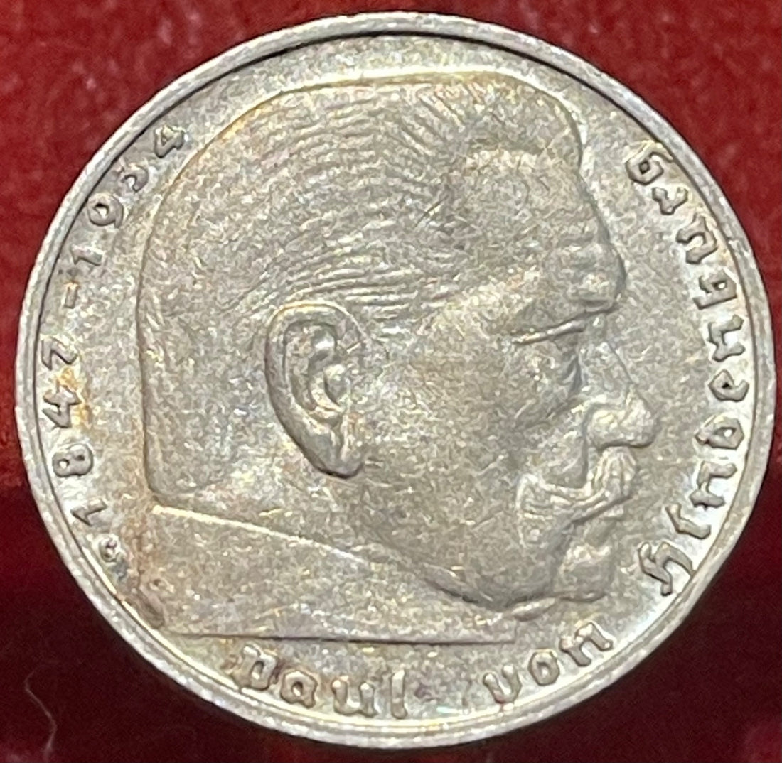 Germany 1937 2 Reichsmark KM-86 Circulated World Coin — front