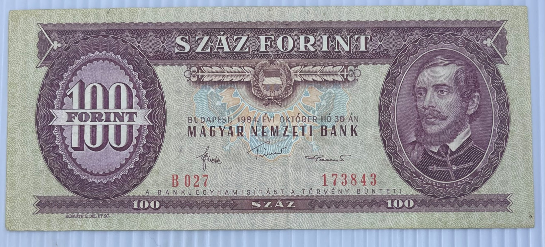 Hungary 1984 100 Forint P-176 Circulated World Banknote Note Shown — front