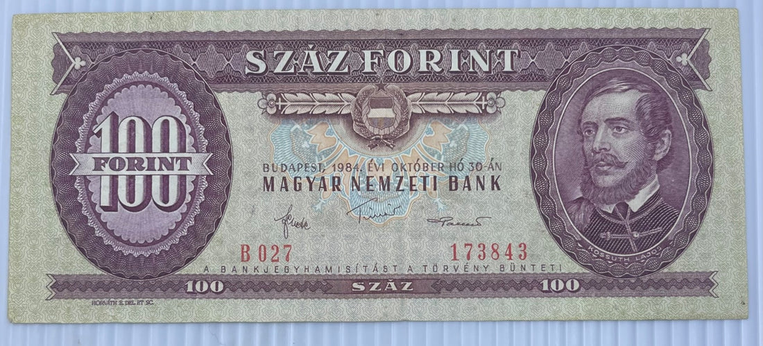 Hungary 1984 100 Forint P-176 Circulated World Banknote Note Shown — front