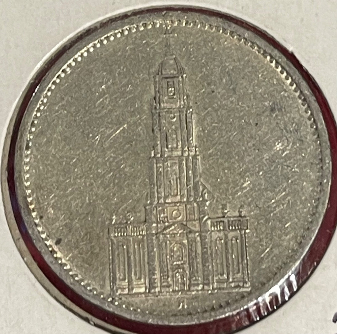 Germany 1935 A 5 Reichsmark Circulated World Coin P-KM-86 Circulated World Coin Item Shown — front