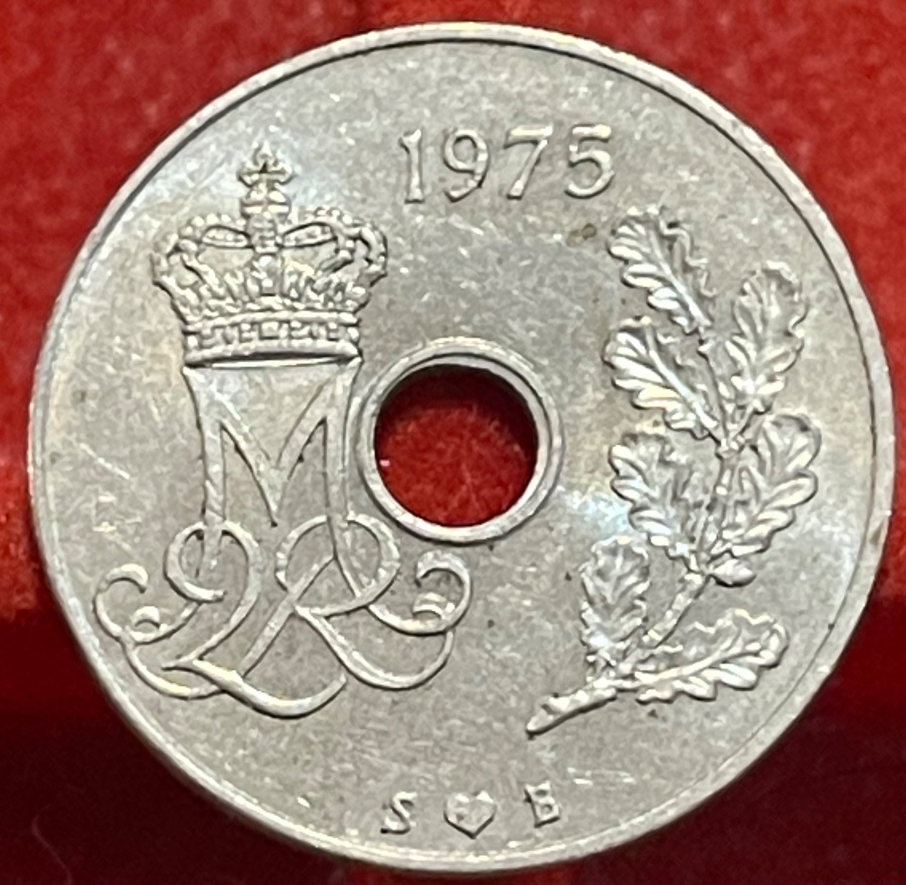 Denmark 1975 25 Øre KM-861.1 Circulated World Coin — front