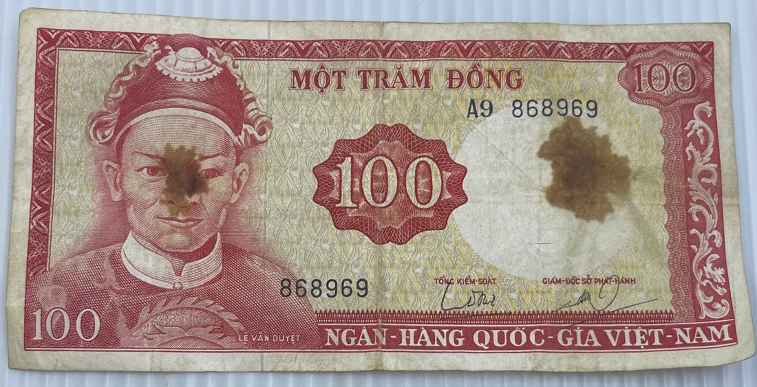 Vietnam (South) 1955 100 Đồng P-6 Circulated World Banknote — front