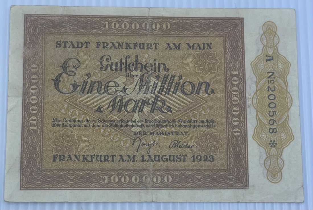 Germany 1923 1,000,000 Mark P-113 Circulated World Banknote — front
