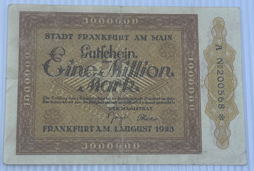 Germany 1923 1,000,000 Mark P-113 Circulated World Banknote — front